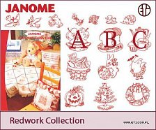 Programm für JANOME Stickerei Redwork Sammlung