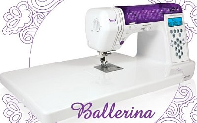 TEXI BALLERINA + Anschiebetisch - Nähmaschine Electronic, 200 Programme, Nähen Alphabete